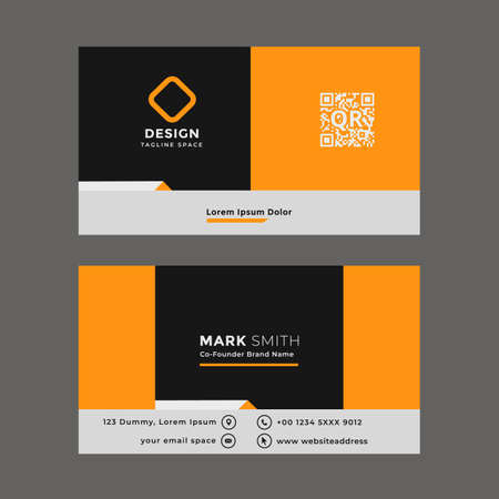 colorful modern design business card templateのイラスト素材