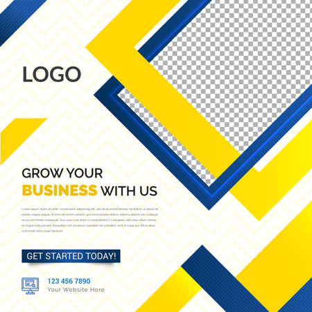 social media banner template for business growのイラスト素材