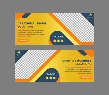 Modern social media cover banner vectorのイラスト素材