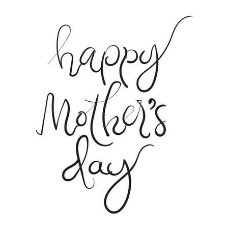 Happy Mother's Day Calligraphy Background.Vector.のイラスト素材