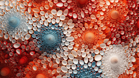 Abstract Colorful wallpapers that resemble flowers. Generative AI.の素材