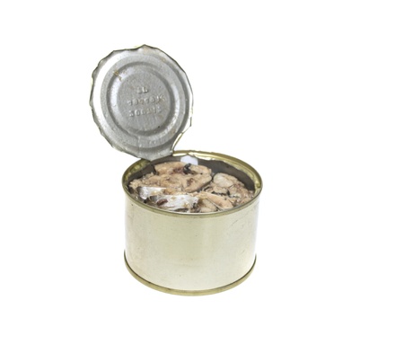 fish in a tin canの写真素材