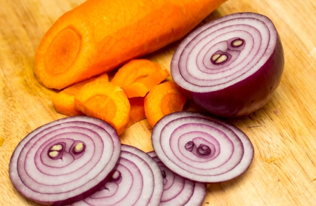 purple onion ringsの写真素材