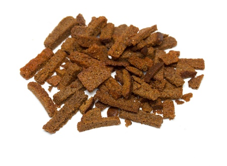 rye crackers on a white backgroundの写真素材