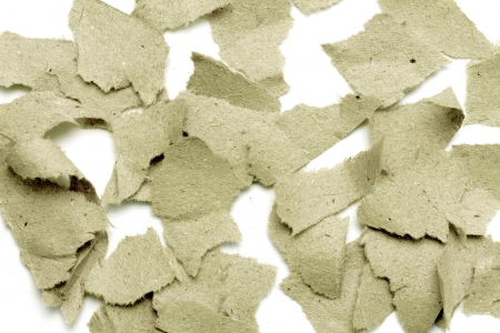 pieces of paper on a white background