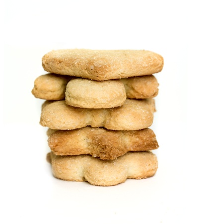 cookies isolated on white backgroundの写真素材