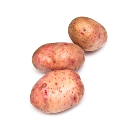 potatoes on a white backgroundの写真素材