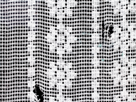 old white lace from threadの写真素材