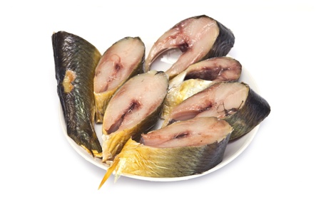 Herring on a white backgroundの写真素材