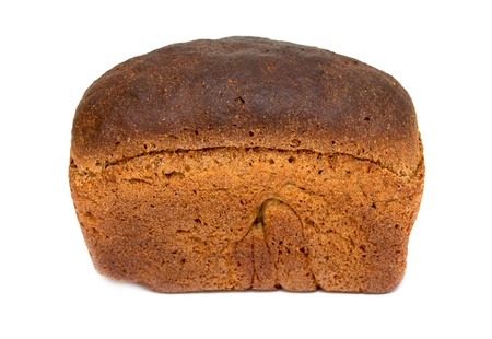 loaf of bread on a white background