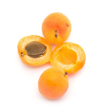 Apricot on white backgroundの写真素材