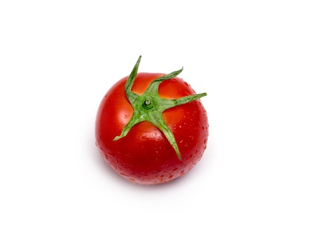 tomato on the white isolated background