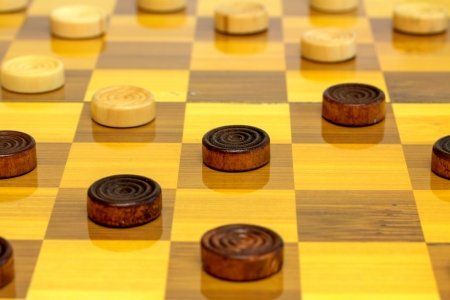 Russian draughts. A board gameの写真素材