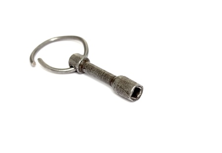 metal key from the lock