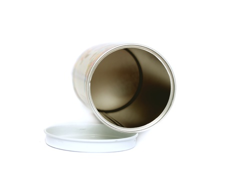 can on a white background