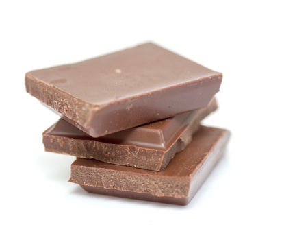 chocolate bar isolated on white backgroundの写真素材