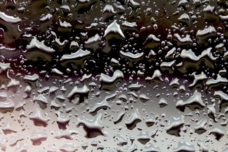 water drops on the glassの写真素材