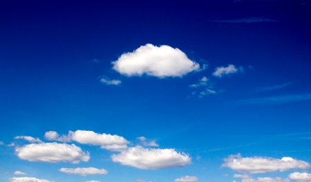 blue sky cloudsの写真素材
