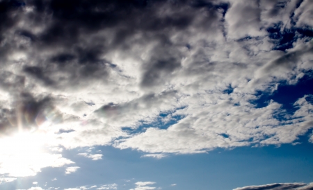 blue sky cloudsの写真素材