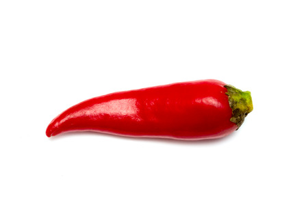 red chili pepper on a white background
