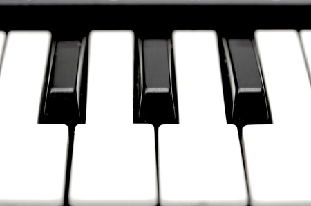 Piano keyboard. Learning piano conceptの写真素材