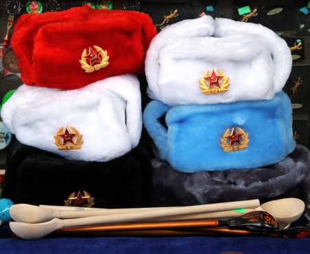 Russian winter army souvenirの写真素材