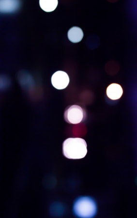 Photo of bokeh lights on black backgroundの写真素材