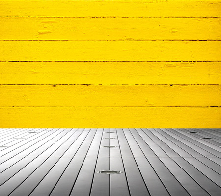 interior metal floor background on wooden wall