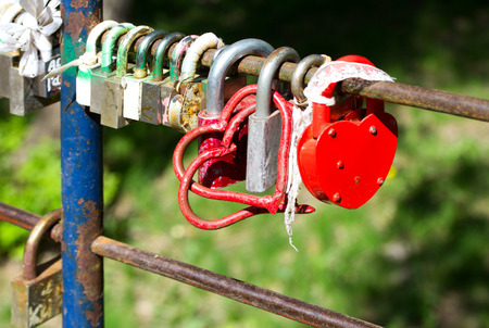 lock of love on the fence