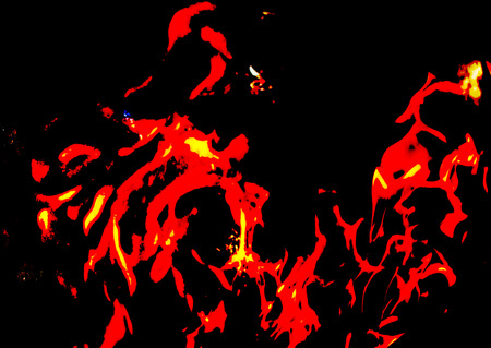 flame fire on black background