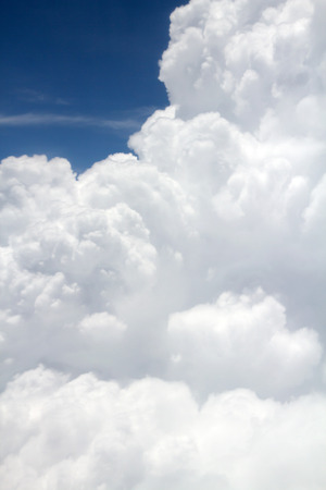 Clouds, a view from airplane windowの写真素材