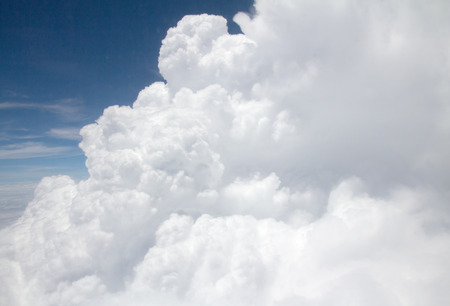 Clouds, a view from airplane windowの写真素材
