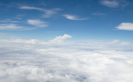 Clouds, a view from airplane window