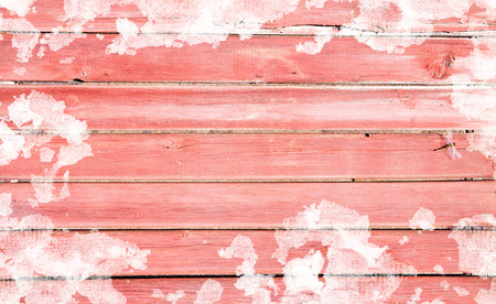 wooden background in snow surfaceの写真素材