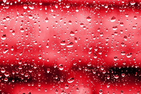 Drops of rain on glassの写真素材