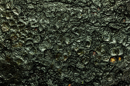 black soot on the metal