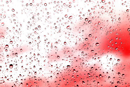 Drops of rain on glassの写真素材