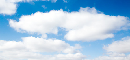 White clouds in blue sky