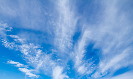 cirrus clouds in the blue sky