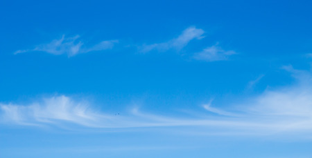 cirrus clouds in the blue sky