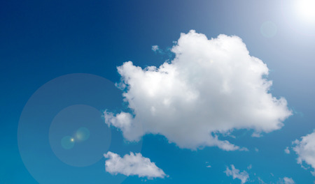 Cloudy sky with bright sunshine