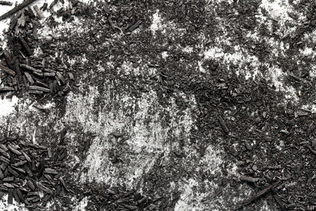 black ash on a white backgroundの写真素材