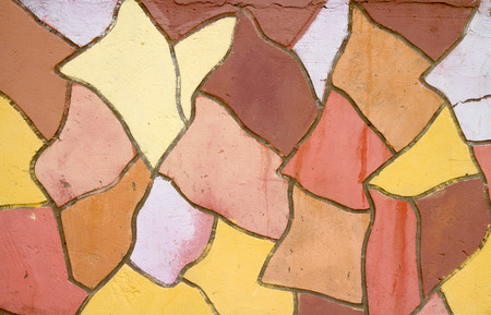 concrete wall mosaic color