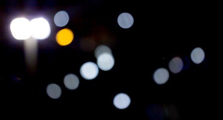 Night colorful blurred bokehの写真素材