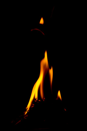 Fire on a black の写真素材