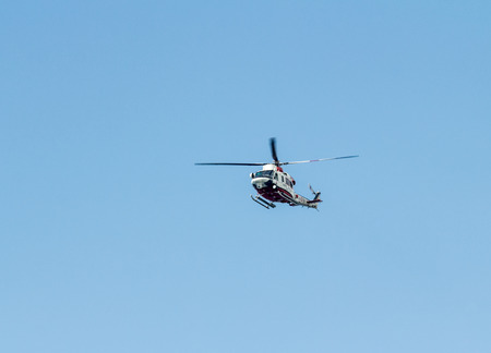 ANTALYA, TURKEY - June 7, 2015: Coast Guard Helicopter during parliamentary elections in Turkey June...
