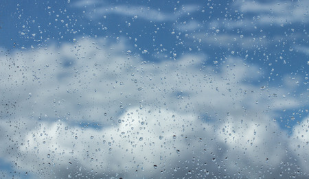 water drops on  glass