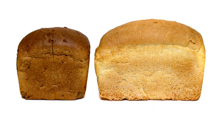 rye bread on a white background