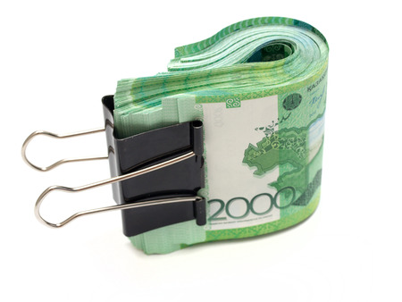 money of Kazakhstan clippedの写真素材