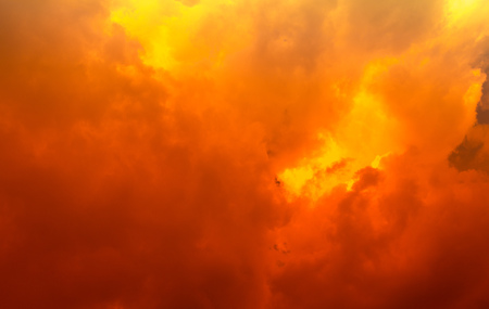 Fiery  sky. Beautiful sky